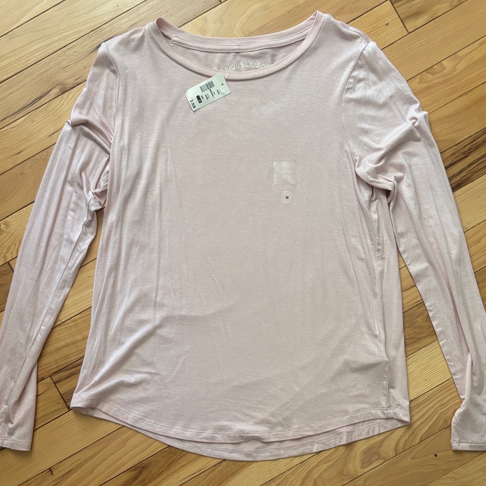 Aeropostale Light Pink Long Sleeve Women's Top